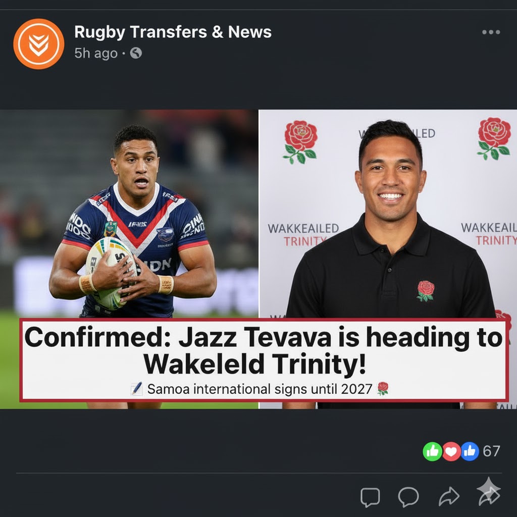 Confirmed: Jazz Tevaga is heading to Wakefield Trinity!  Samoa international signs until 2027…..