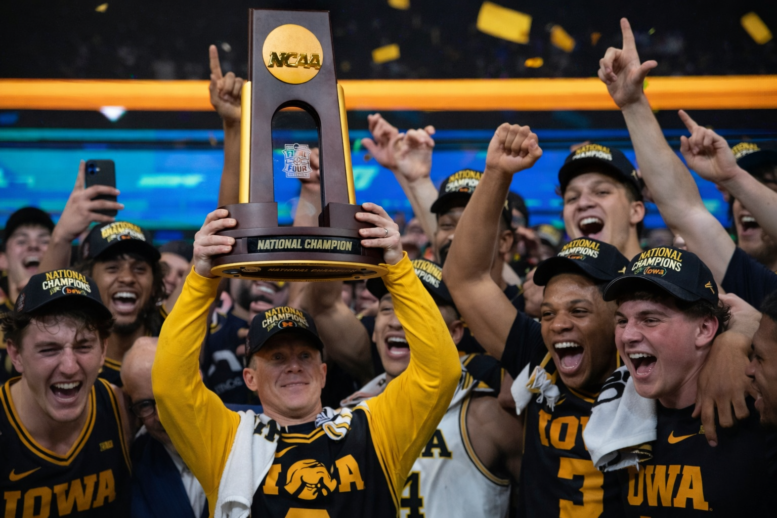 Iowa Hawkeyes won the 2026 men’s NCAA Tournament, defeating UConn 69-63 in the national championship game held in Indianapolis…